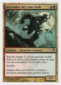 Scab-Clan Mauler (Spanish) - "Lacerador del clan Scab" (I31) - Magic Encyclopedia 2005 (Salvat/Hachette) - Magic: The Gathering card