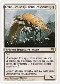 Oyobi, Who Split the Heavens (French) - "Oyobi, celle qui fend les cieux" - Magic Encyclopedia 2005 (Salvat/Hachette) - Magic: The Gathering card
