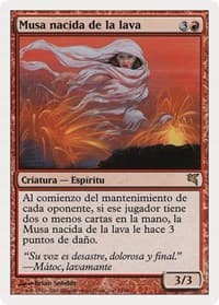 Lavaborn Muse (Spanish) - "Musa nacida de la lava" - Magic Encyclopedia 2005 (Salvat/Hachette) - Magic: The Gathering card