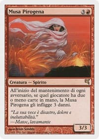 Lavaborn Muse (Italian) - "Musa Pirogena" - Magic Encyclopedia 2005 (Salvat/Hachette) - Magic: The Gathering card