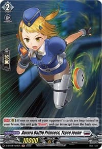 Aurora Battle Princess, Trace Jeune (Holo) - D-BT04: Awakening of Chakrabarthi - Cardfight Vanguard card