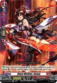 Blaze Maiden, Sonya - D-BT04: Awakening of Chakrabarthi - Cardfight Vanguard card