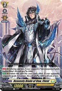 Heavenly Blade of Vow, Flient - D-BT04: Awakening of Chakrabarthi - Cardfight Vanguard card