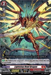 Lightning Howl Dragon - D-BT04: Awakening of Chakrabarthi - Cardfight Vanguard card