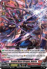 Sealed Blaze Dragon, Adarla - D-BT04: Awakening of Chakrabarthi - Cardfight Vanguard card