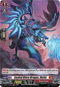 Sealed Blaze Dragon, Ihsita (Holo) - D-BT04: Awakening of Chakrabarthi - Cardfight Vanguard card