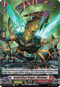 Sealed Blaze Dragon, Sikshanya - D-BT04: Awakening of Chakrabarthi - Cardfight Vanguard card