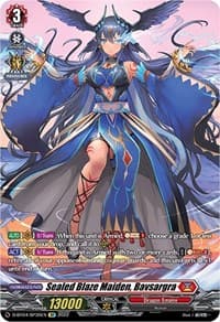 Sealed Blaze Maiden, Bavsargra (SP) - D-BT04: Awakening of Chakrabarthi - Cardfight Vanguard card