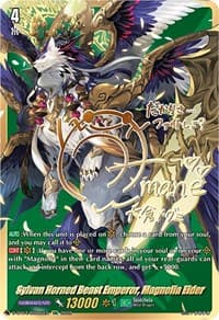 Sylvan Horned Beast Emperor, Magnolia Elder (SSR) - D-BT04: Awakening of Chakrabarthi - Cardfight Vanguard card