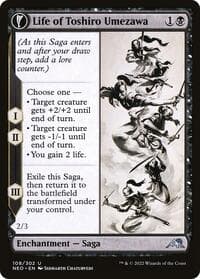 Life of Toshiro Umezawa - Kamigawa: Neon Dynasty - Magic: The Gathering card