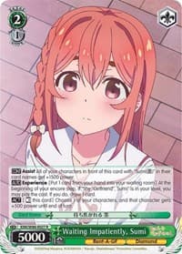 Waiting Impatiently, Sumi - Rent-A-Girlfriend - Weiss Schwarz card