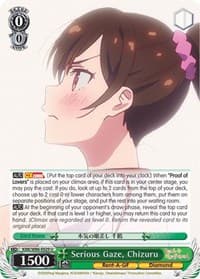Serious Gaze, Chizuru - Rent-A-Girlfriend - Weiss Schwarz card