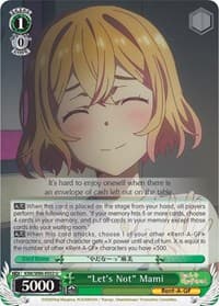 "Let's Not" Mami - Rent-A-Girlfriend - Weiss Schwarz card