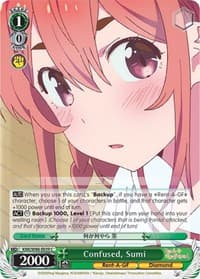 Confused, Sumi - Rent-A-Girlfriend - Weiss Schwarz card
