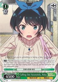 Calling Out Accurately, Ruka - Rent-A-Girlfriend - Weiss Schwarz card
