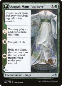 Azusa's Many Journeys - Kamigawa: Neon Dynasty - Magic: The Gathering card
