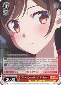 "One Question" Chizuru - Rent-A-Girlfriend - Weiss Schwarz card