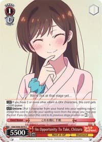 An Opportunity To Take, Chizuru - Rent-A-Girlfriend - Weiss Schwarz card
