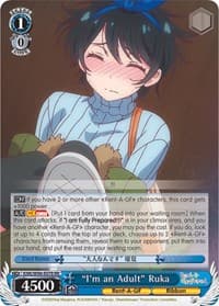 "I'm an Adult" Ruka - Rent-A-Girlfriend - Weiss Schwarz card