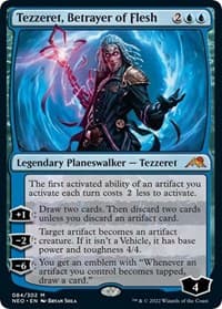 Tezzeret, Betrayer of Flesh - Kamigawa: Neon Dynasty - Magic: The Gathering card