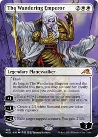 The Wandering Emperor (Borderless) - Kamigawa: Neon Dynasty - Magic: The Gathering card