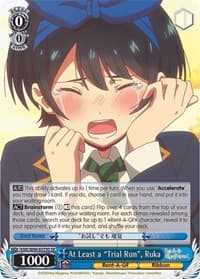 At Least a "Trial Run", Ruka (SR) - Rent-A-Girlfriend - Weiss Schwarz card