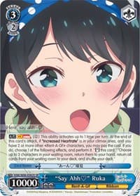 "Say Ahh" Ruka (SR) - Rent-A-Girlfriend - Weiss Schwarz card