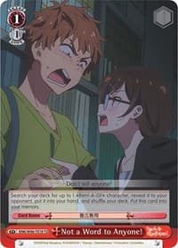 Not a Word to Anyone! - Rent-A-Girlfriend - Weiss Schwarz card