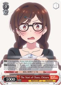The Start of Chaos, Chizuru - Rent-A-Girlfriend - Weiss Schwarz card