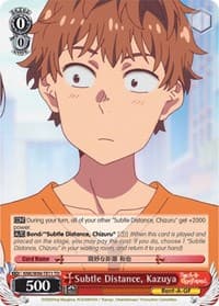 Subtle Distance, Kazuya - Rent-A-Girlfriend - Weiss Schwarz card