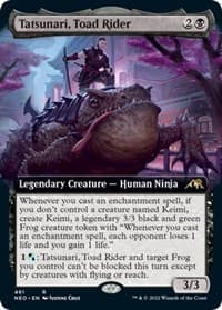 Tatsunari, Toad Rider (Extended Art) - Kamigawa: Neon Dynasty - Magic: The Gathering card