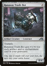 Runaway Trash-Bot - Kamigawa: Neon Dynasty - Magic: The Gathering card