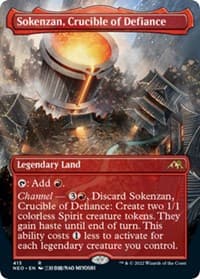 Sokenzan, Crucible of Defiance (Borderless) - Kamigawa: Neon Dynasty - Magic: The Gathering card