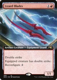 Lizard Blades (Extended Art) - Kamigawa: Neon Dynasty - Magic: The Gathering card