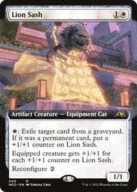 Lion Sash (Extended Art) - Kamigawa: Neon Dynasty - Magic: The Gathering card