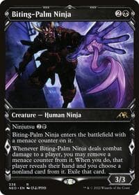 Biting-Palm Ninja (Showcase) - Kamigawa: Neon Dynasty - Magic: The Gathering card