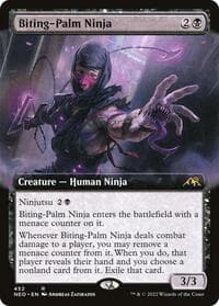 Biting-Palm Ninja (Extended Art) - Kamigawa: Neon Dynasty - Magic: The Gathering card