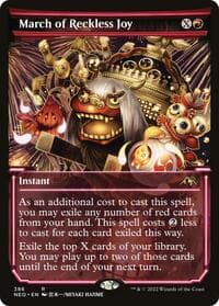March of Reckless Joy (Showcase) - Kamigawa: Neon Dynasty - Magic: The Gathering card