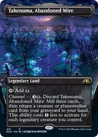 Takenuma, Abandoned Mire (Borderless) - Kamigawa: Neon Dynasty - Magic: The Gathering card