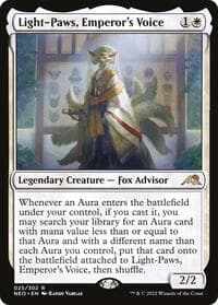 Light-Paws, Emperor's Voice - Kamigawa: Neon Dynasty - Magic: The Gathering card