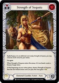 Strength of Sequoia (Red) - Blitz Deck: Tales of Aria - Oldhim - Flesh and Blood TCG card