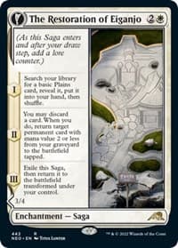 The Restoration of Eiganjo (Extended Art) - Kamigawa: Neon Dynasty - Magic: The Gathering card