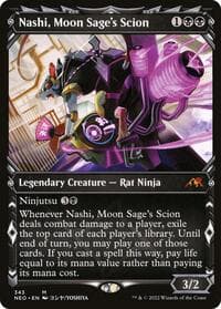 Nashi, Moon Sage's Scion (Showcase) - Kamigawa: Neon Dynasty - Magic: The Gathering card
