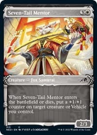 Seven-Tail Mentor (Showcase) - Kamigawa: Neon Dynasty - Magic: The Gathering card