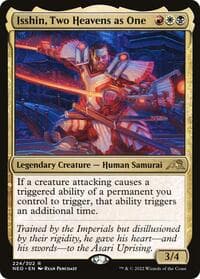 Isshin, Two Heavens as One - Kamigawa: Neon Dynasty - Magic: The Gathering card