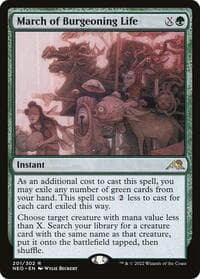 March of Burgeoning Life - Kamigawa: Neon Dynasty - Magic: The Gathering card