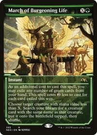 March of Burgeoning Life (Showcase) - Kamigawa: Neon Dynasty - Magic: The Gathering card