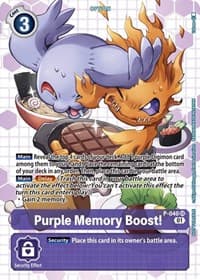 Purple Memory Boost! - P-040 (Next Adventure Box Promotion Pack) - Digimon Promotion Cards - Digimon Card Game card