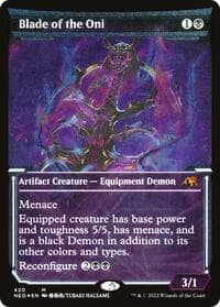 Blade of the Oni (Showcase) (Foil Etched) - Kamigawa: Neon Dynasty - Magic: The Gathering card