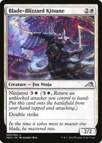 Blade-Blizzard Kitsune - Kamigawa: Neon Dynasty - Magic: The Gathering card